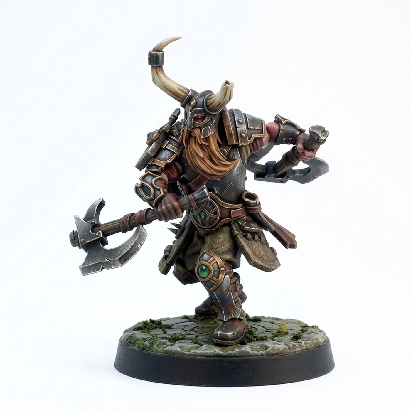 Two Hand Axe - Painted 3D Printed Miniature