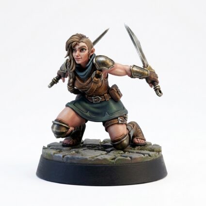 Two Swords Rogue - Painted 3D Printed Miniature
