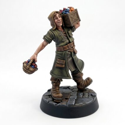 Ulmar Carrying Apples - Painted 3D Printed Miniature