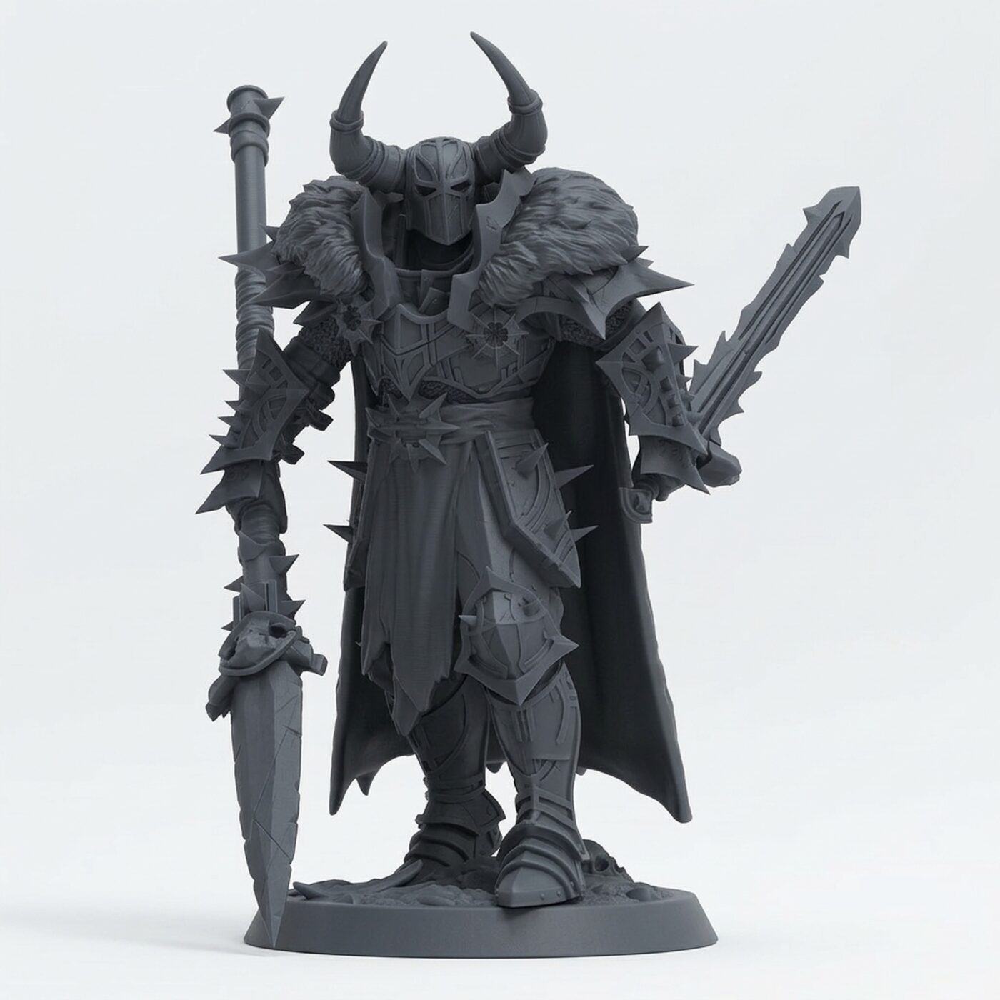 Unchainedcommander Attack Helm - Gray Resin 3D Printed Miniature