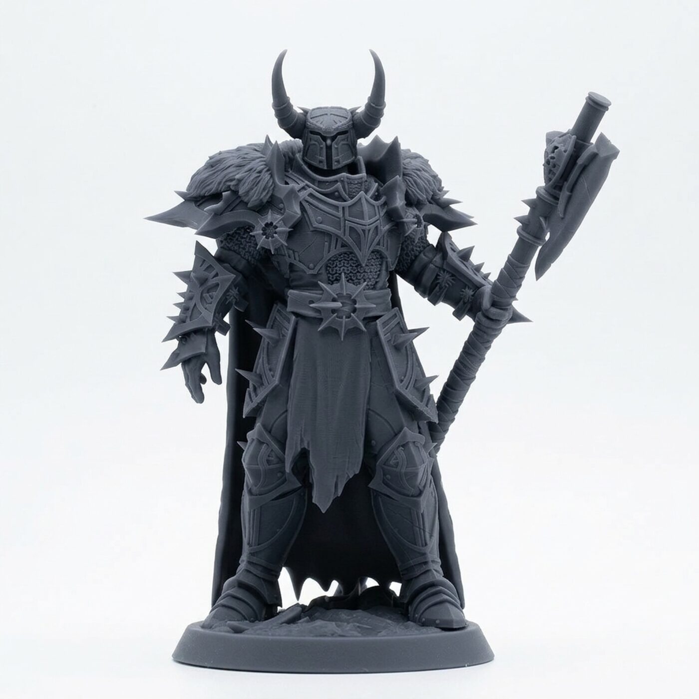 Unchainedcommander Chief Cape - Gray Resin 3D Printed Miniature