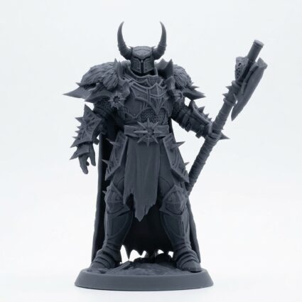 Unchainedcommander Chief Cape - Gray Resin 3D Printed Miniature