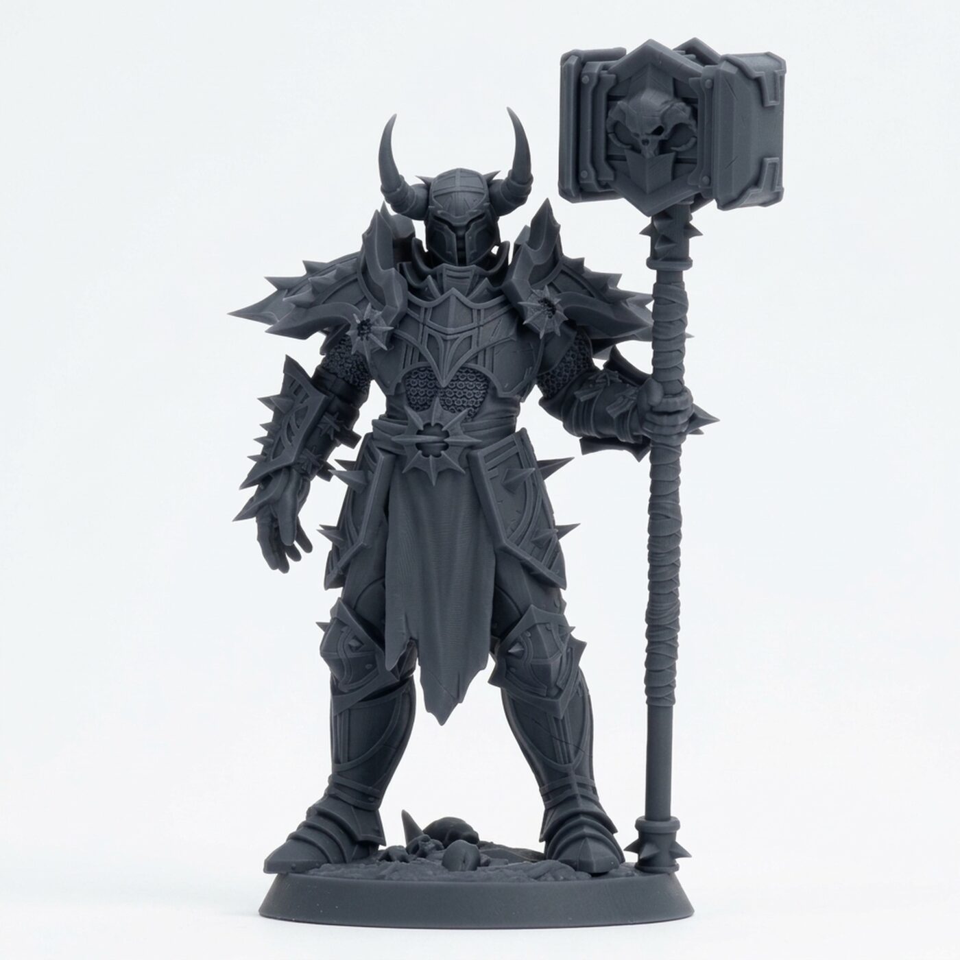 Unchainedcommander Stanceb Helm - Gray Resin 3D Printed Miniature