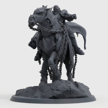 Unchainedhorse Stand Mount - Gray Resin 3D Printed Miniature