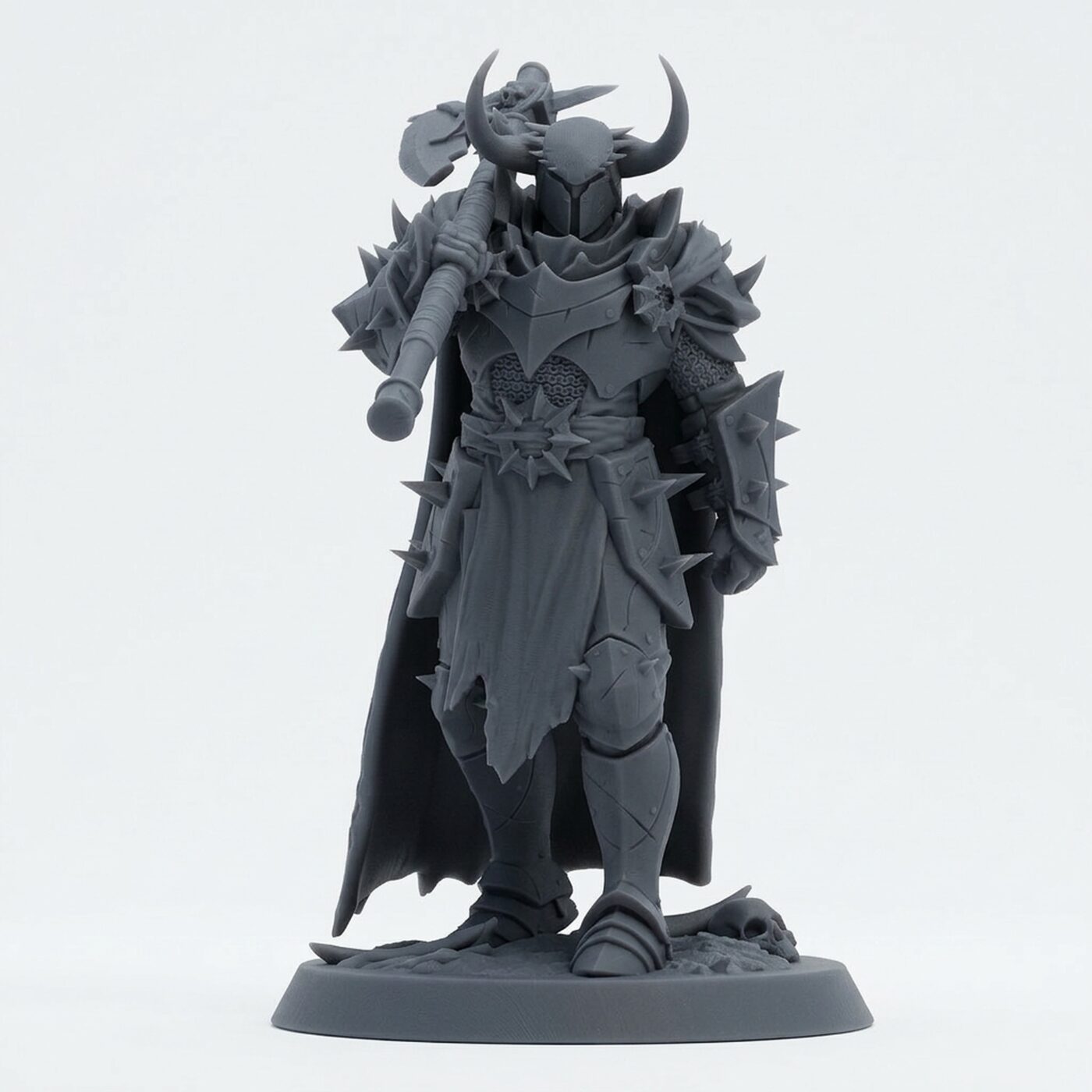 Axewalk Warrior - Gray Resin 3D Printed Miniature