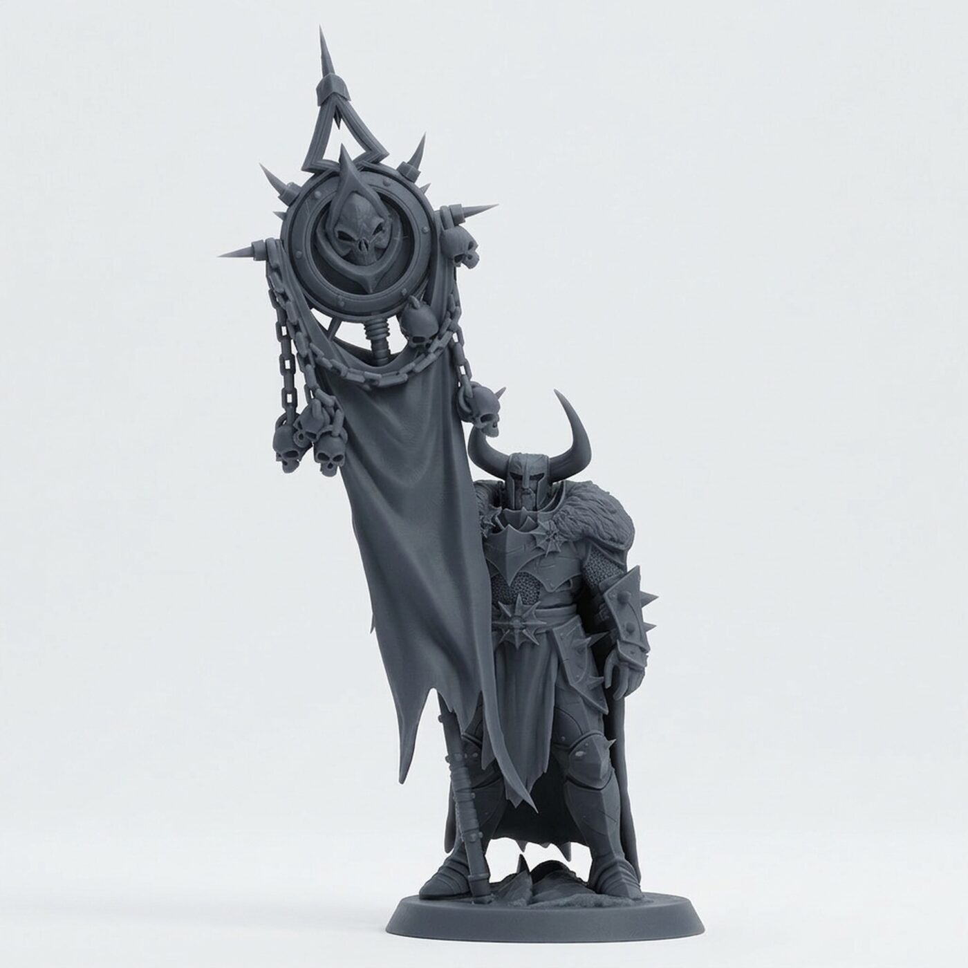 Unchainedsoldier Banner Raider - Gray Resin 3D Printed Miniature