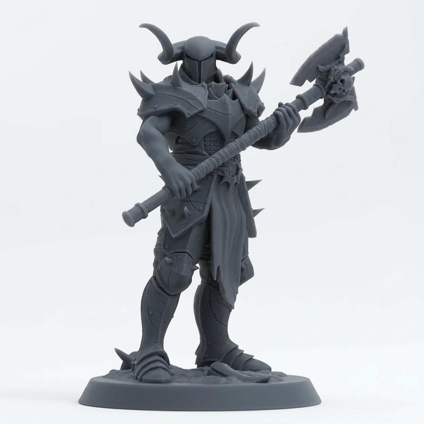 Bigaxe Look Raider - Gray Resin 3D Printed Miniature