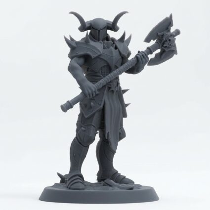Bigaxe Look Raider - Gray Resin 3D Printed Miniature
