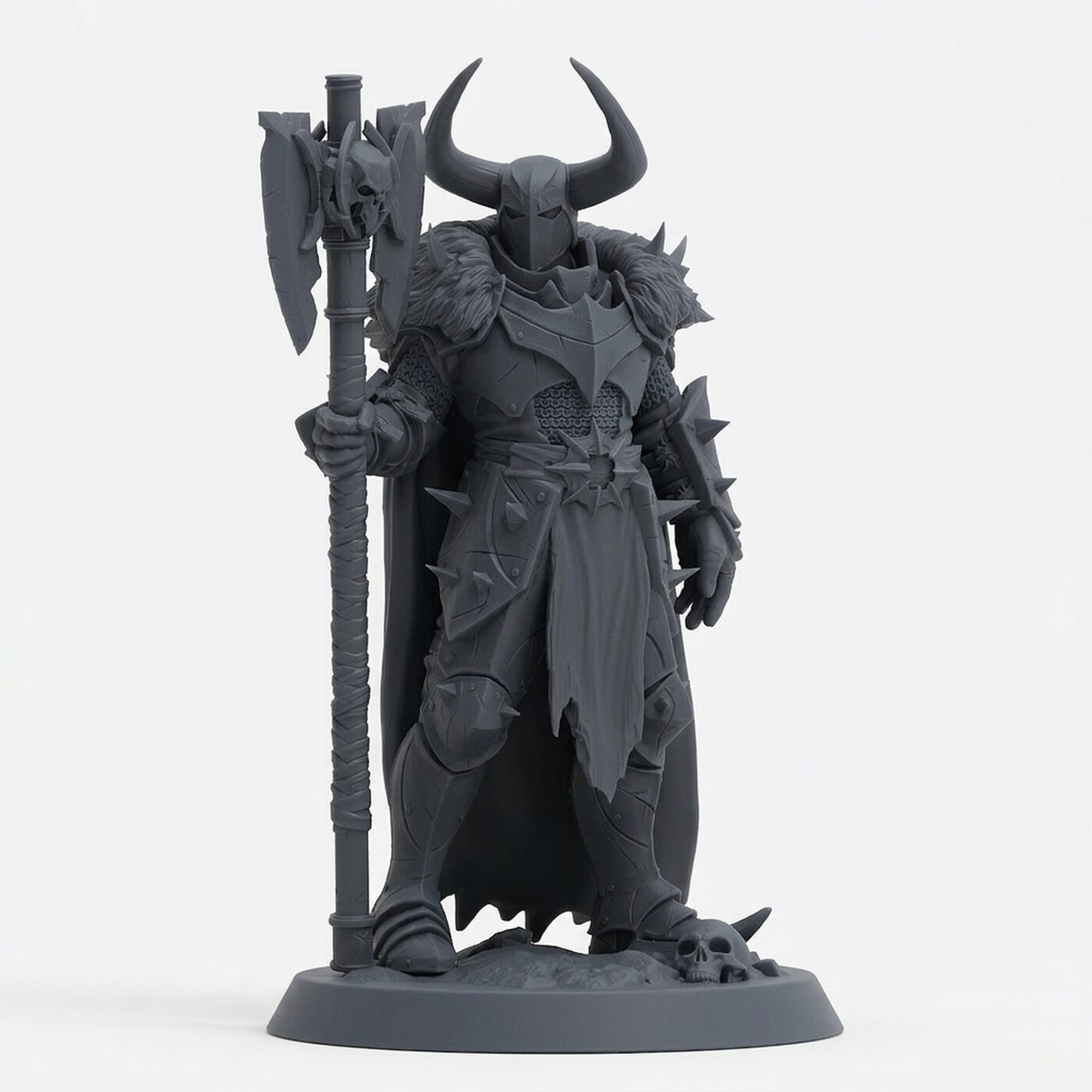 Unchainedsoldier Bigaxe Pose Raider - Gray Resin 3D Printed Miniature