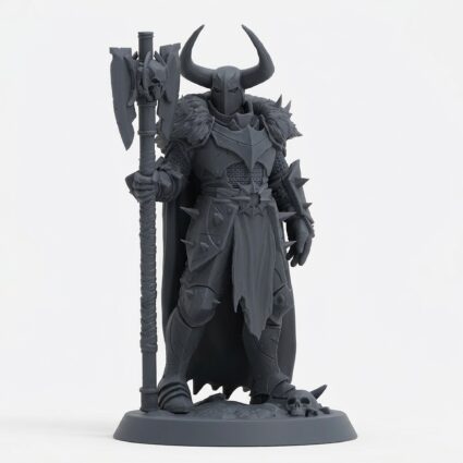 Unchainedsoldier Bigaxe Pose Raider - Gray Resin 3D Printed Miniature