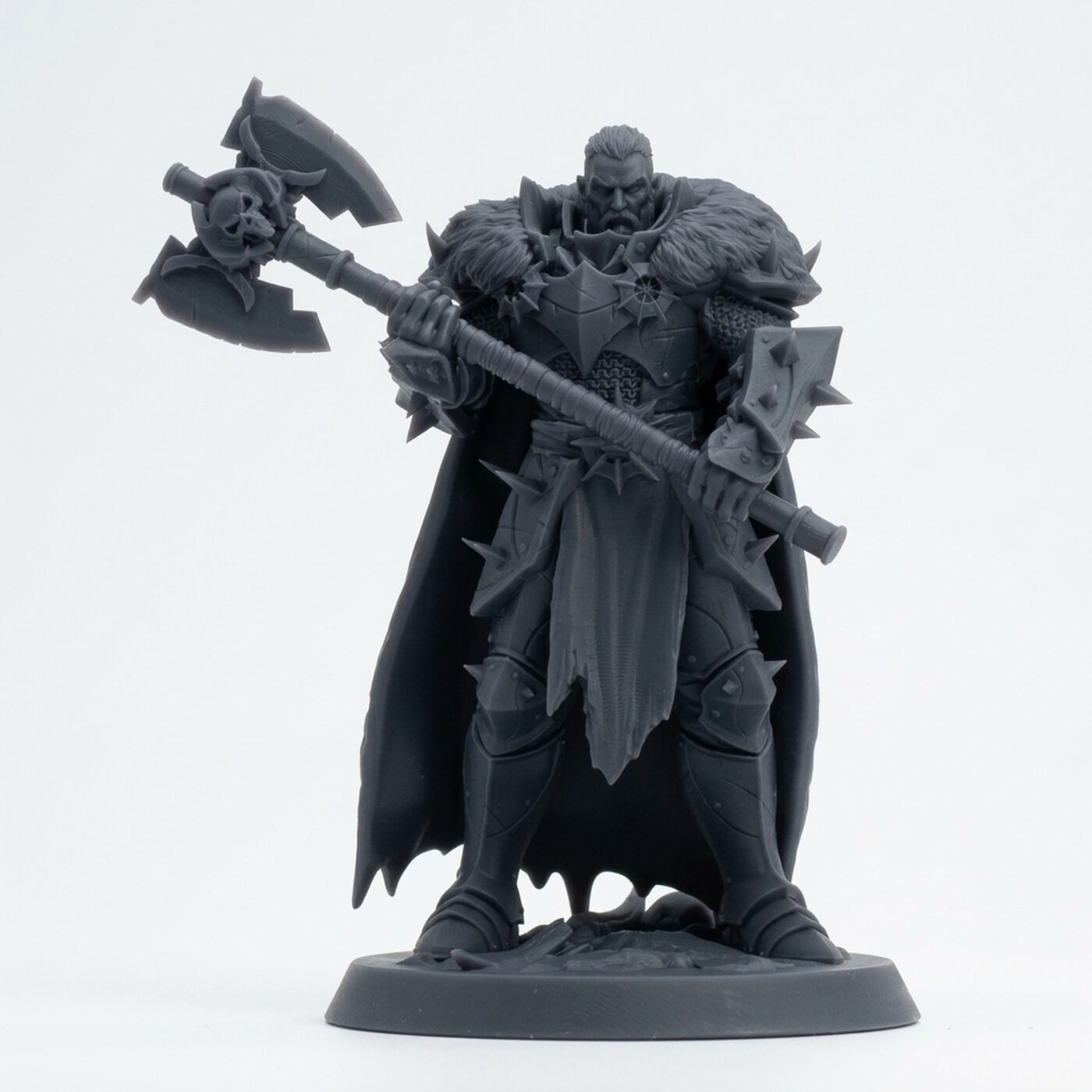 Unchainedsoldier Bigaxestand Raider - Gray Resin 3D Printed Miniature