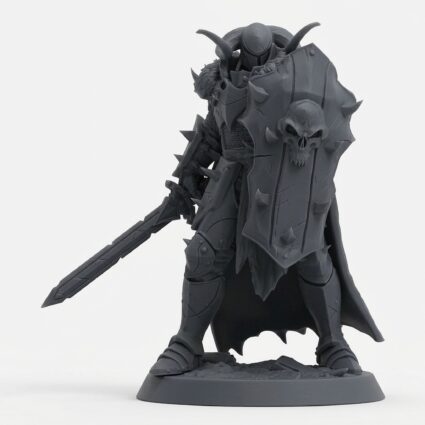 Swordblock Raider - Gray Resin 3D Printed Miniature