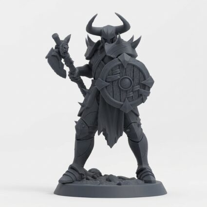 Axeblock Ranger - Gray Resin 3D Printed Miniature