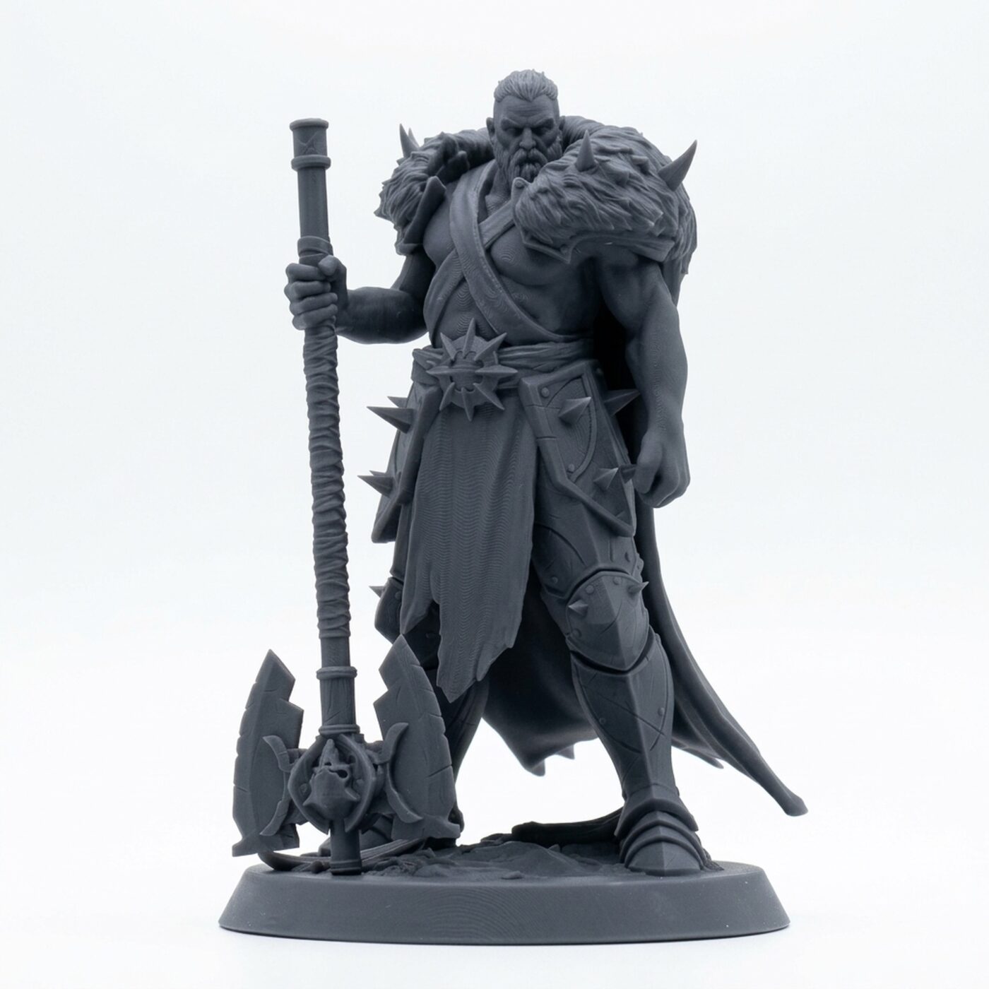 Ranger Bigaxepose - Gray Resin 3D Printed Miniature