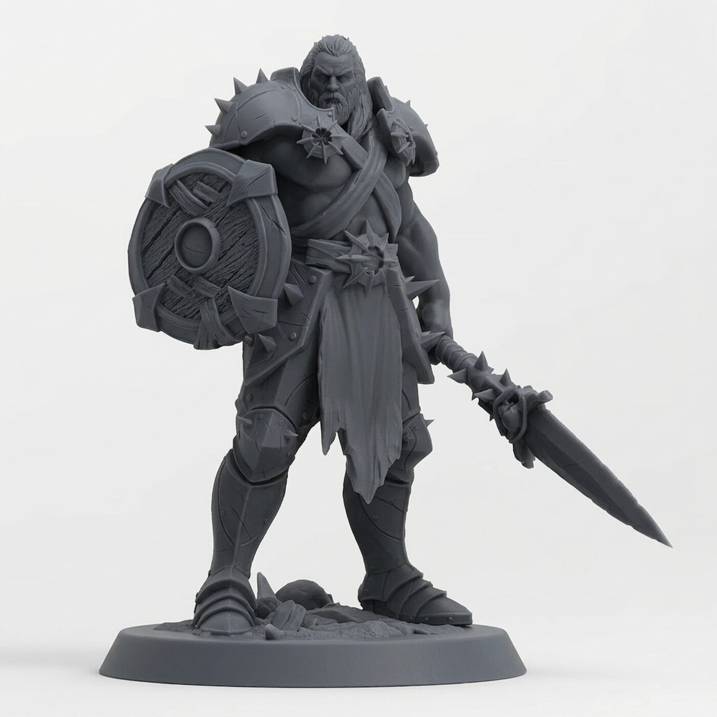 Unchainedsoldier Ranger Spearguard Ranger - Gray Resin 3D Printed Miniature