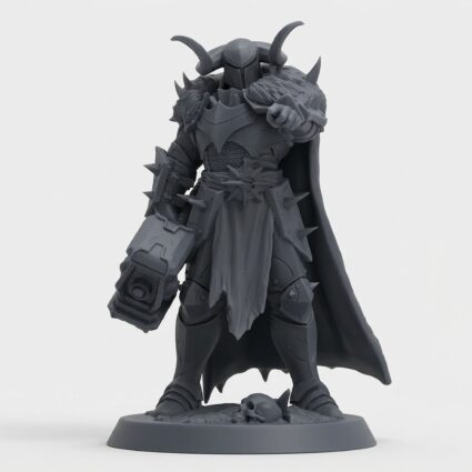 Unchainedsoldier Warrior Bighammertaunt - Gray Resin 3D Printed Miniature