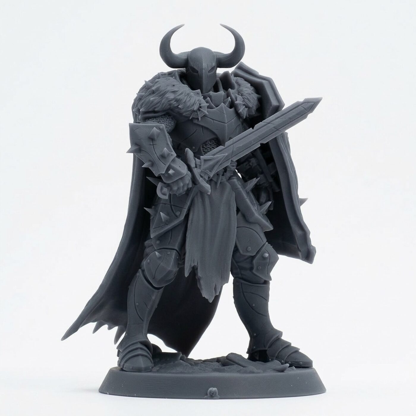 Swordbreathe Warrior - Gray Resin 3D Printed Miniature