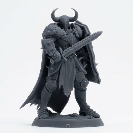 Swordbreathe Warrior - Gray Resin 3D Printed Miniature