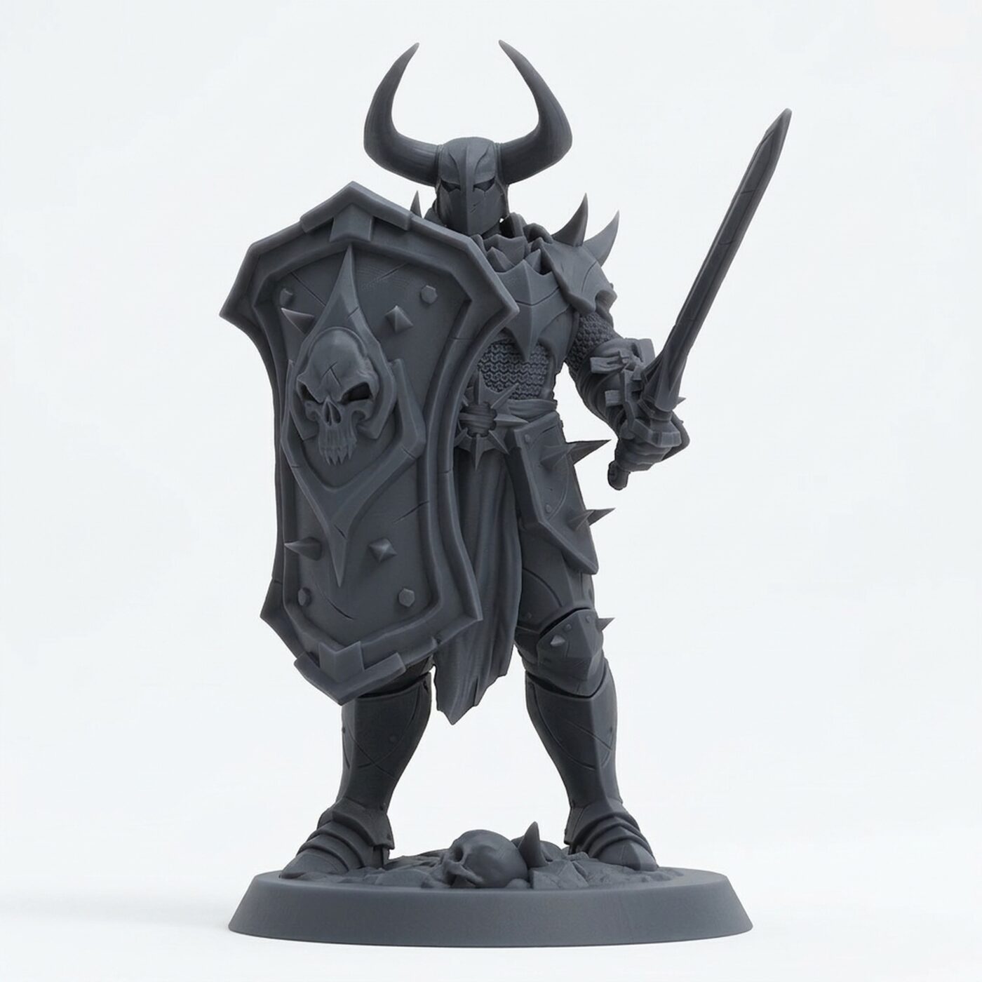 Warrior Swordguard Warrior - Gray Resin 3D Printed Miniature
