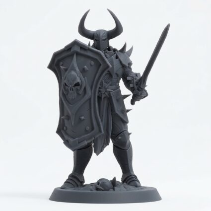 Warrior Swordguard Warrior - Gray Resin 3D Printed Miniature