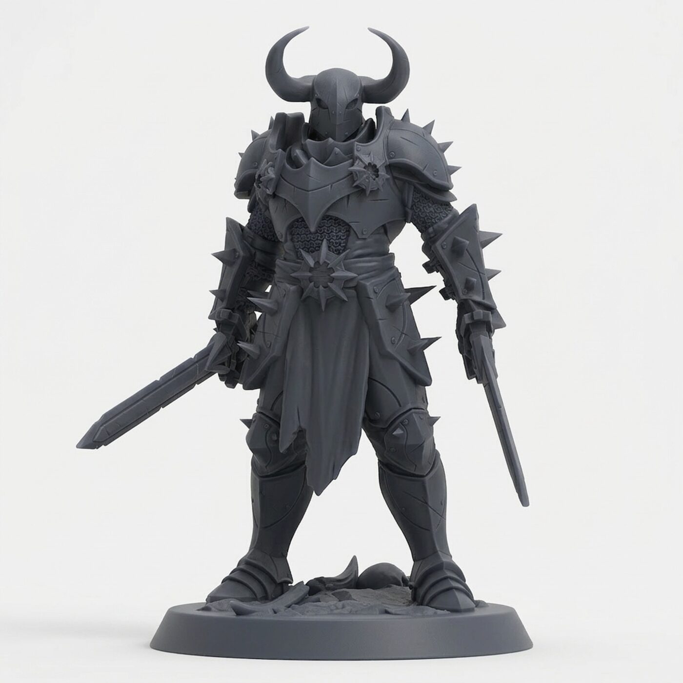 Swordstand Warrior - Gray Resin 3D Printed Miniature