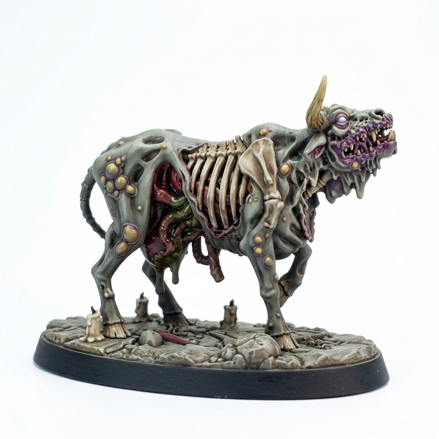 Undead Cow - Painted 3D Printed Miniature