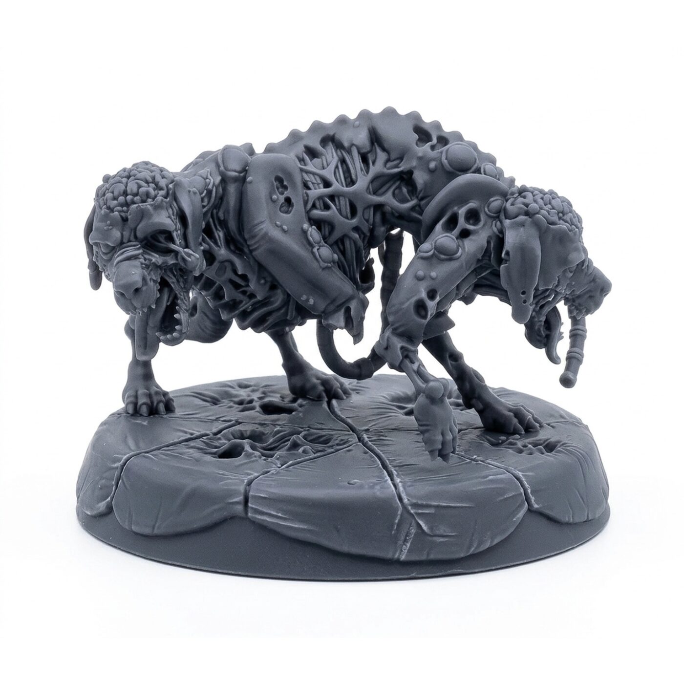 Undead Dog - Gray Resin 3D Printed Miniature