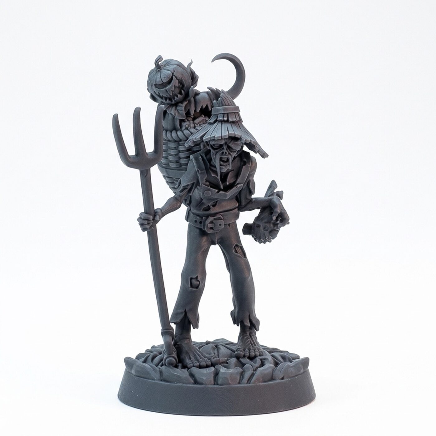 Undead Peasant - Gray Resin 3D Printed Miniature