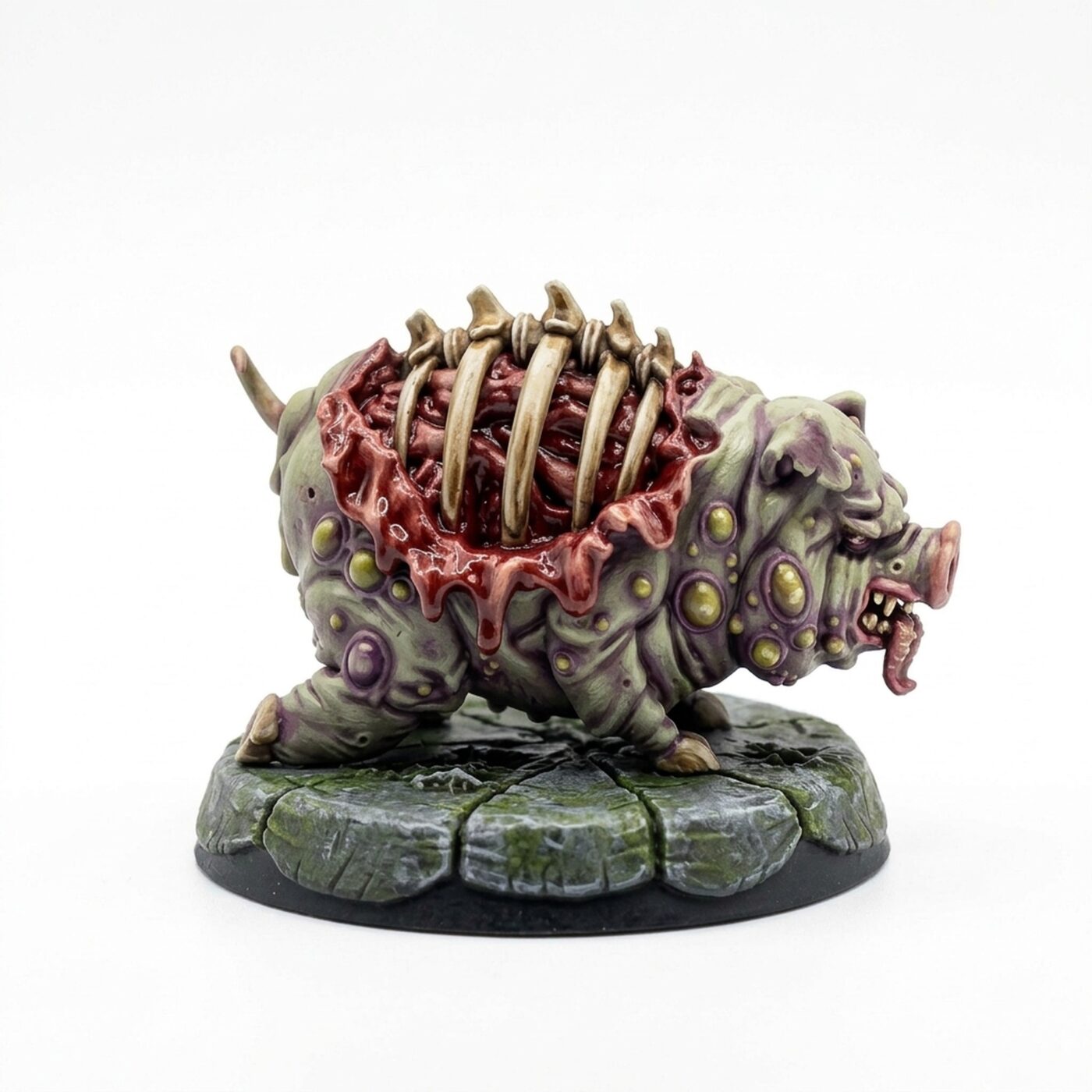 Undead Pig - Painted 3D Printed Miniature