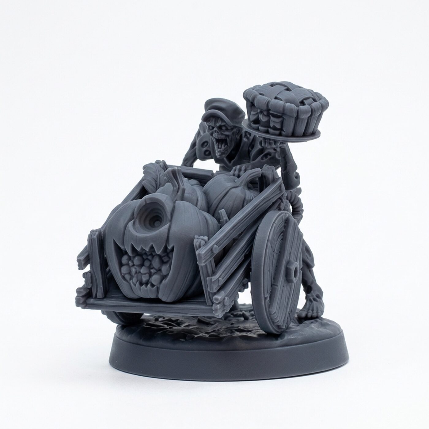 Undead Wagoner - Gray Resin 3D Printed Miniature