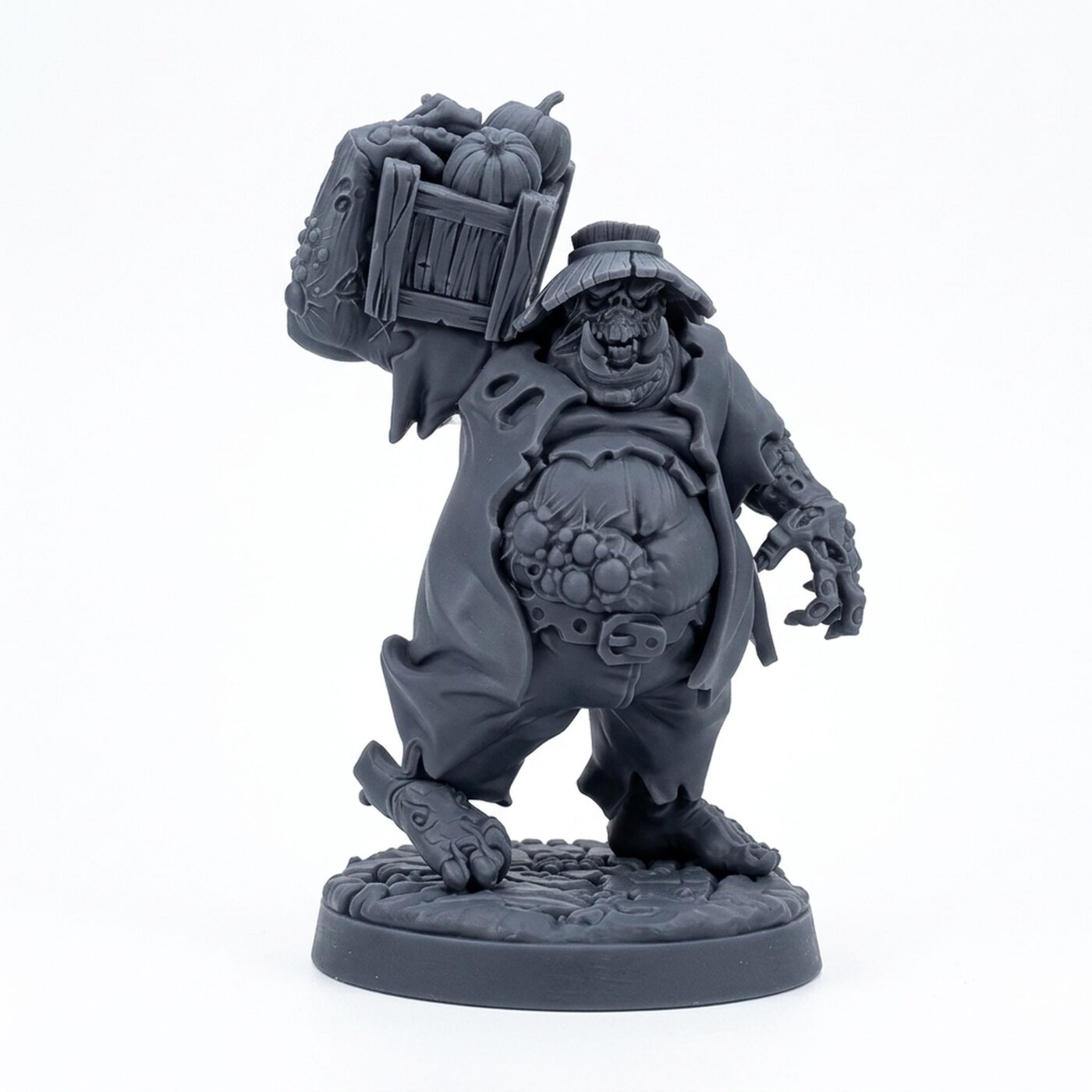 Undead Worker - Gray Resin 3D Printed Miniature