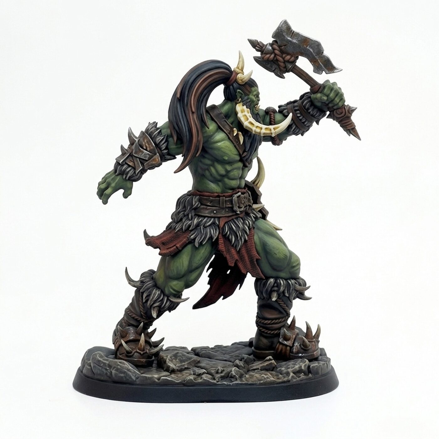 Untur Warrior Orc B - Painted 3D Printed Miniature