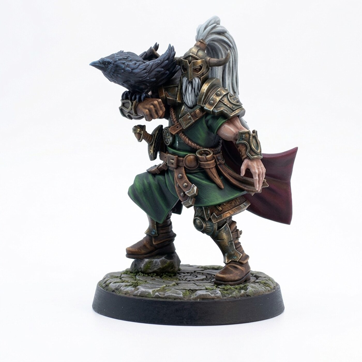 Viking With Crow - Painted 3D Printed Miniature