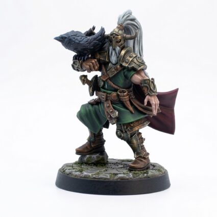 Viking With Crow - Painted 3D Printed Miniature