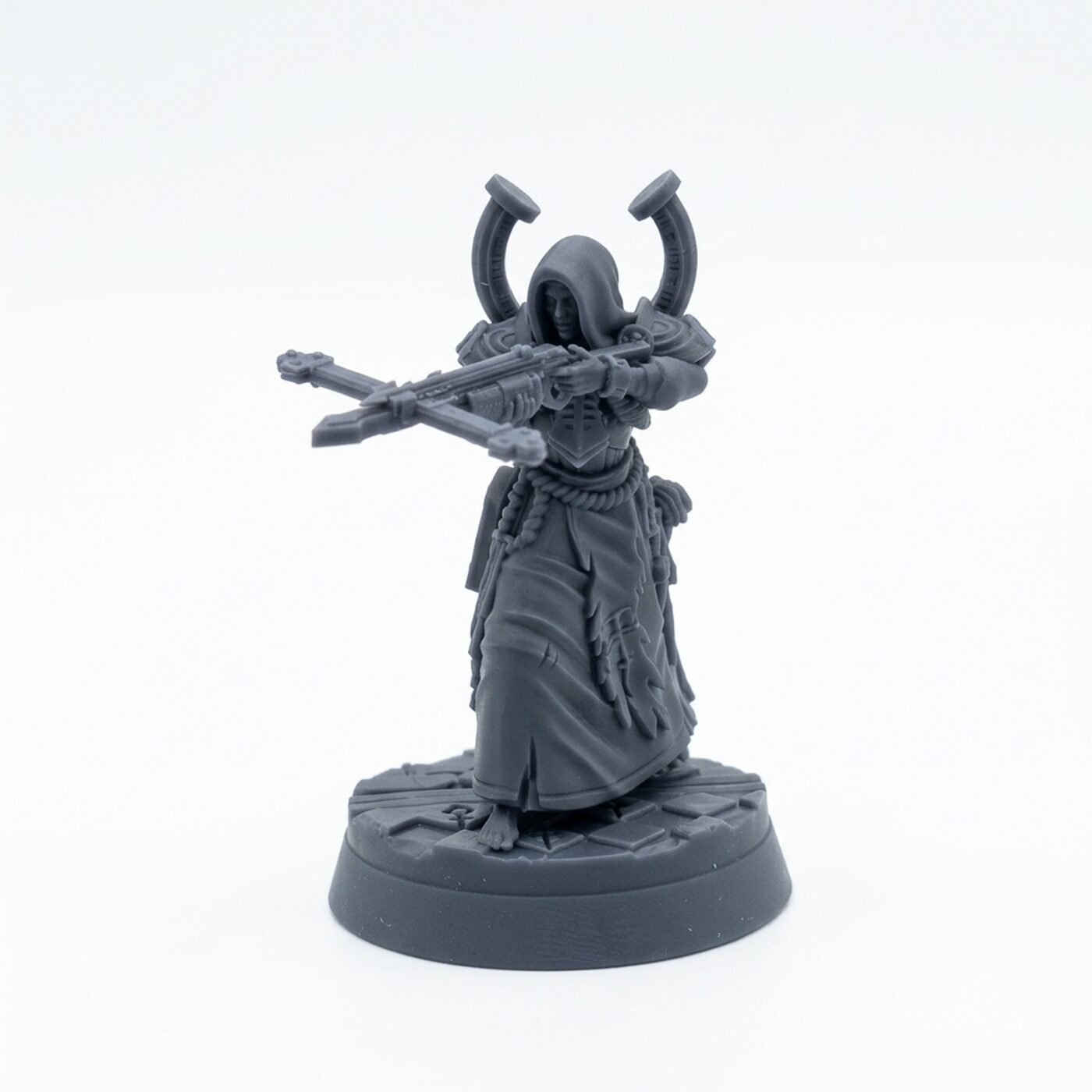 Vile Nun F - Gray Resin 3D Printed Miniature