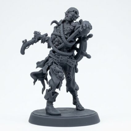 Voiceless Pirate A - Gray Resin 3D Printed Miniature