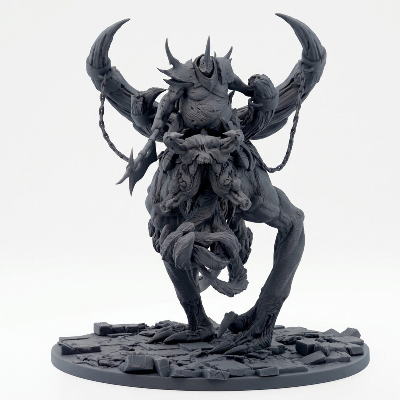 Vorathe Run Mount - Gray Resin 3D Printed Miniature