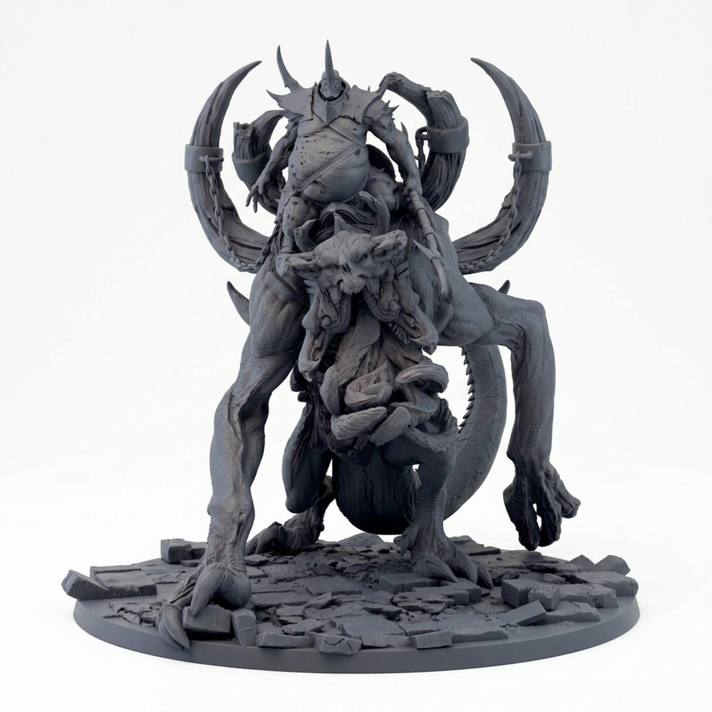 Vorathe Walk Mount - Gray Resin 3D Printed Miniature