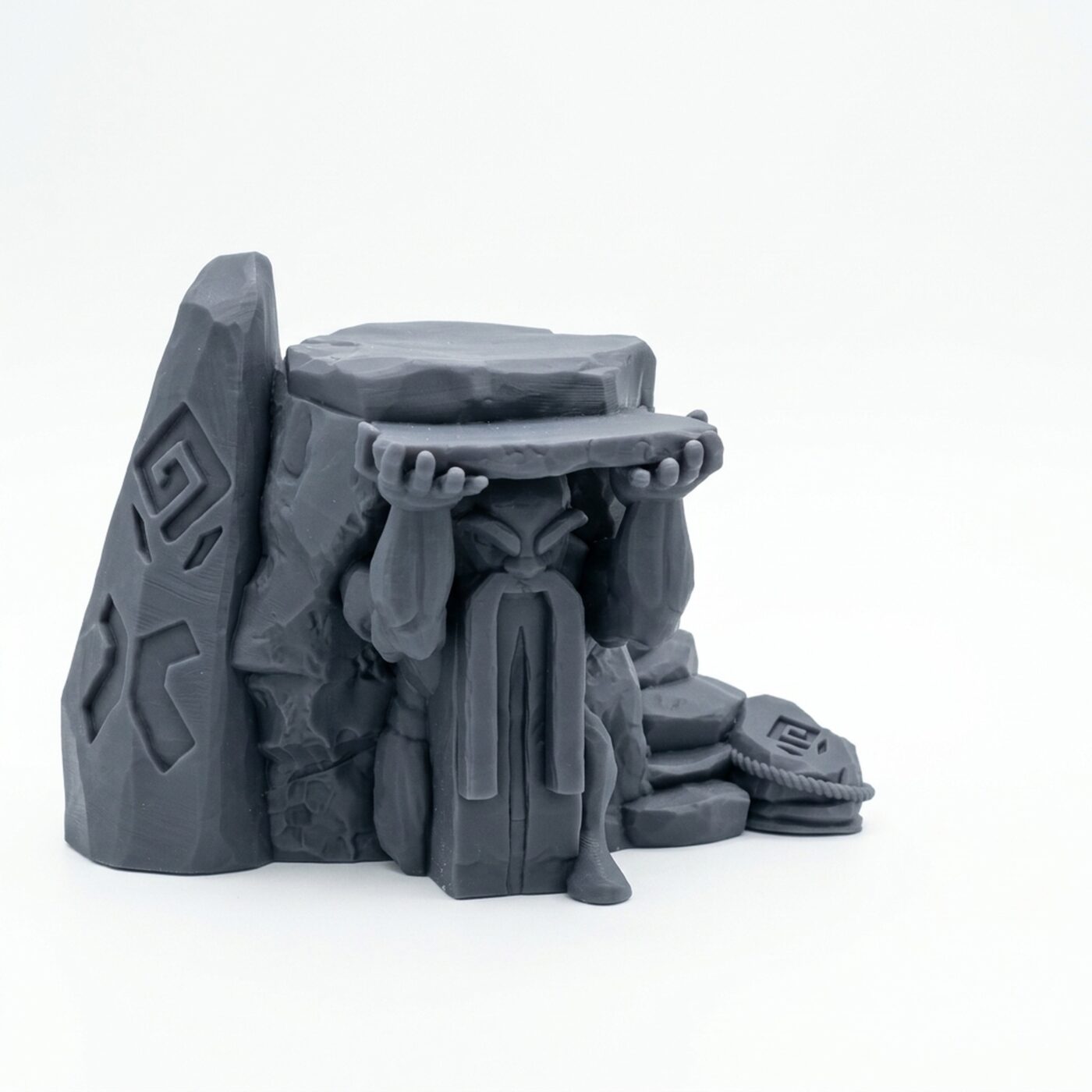 Vulcanic Terrain - Gray Resin 3D Printed Miniature