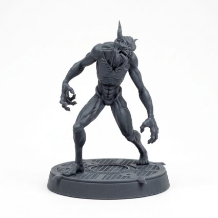 Walking Demon - Gray Resin 3D Printed Miniature