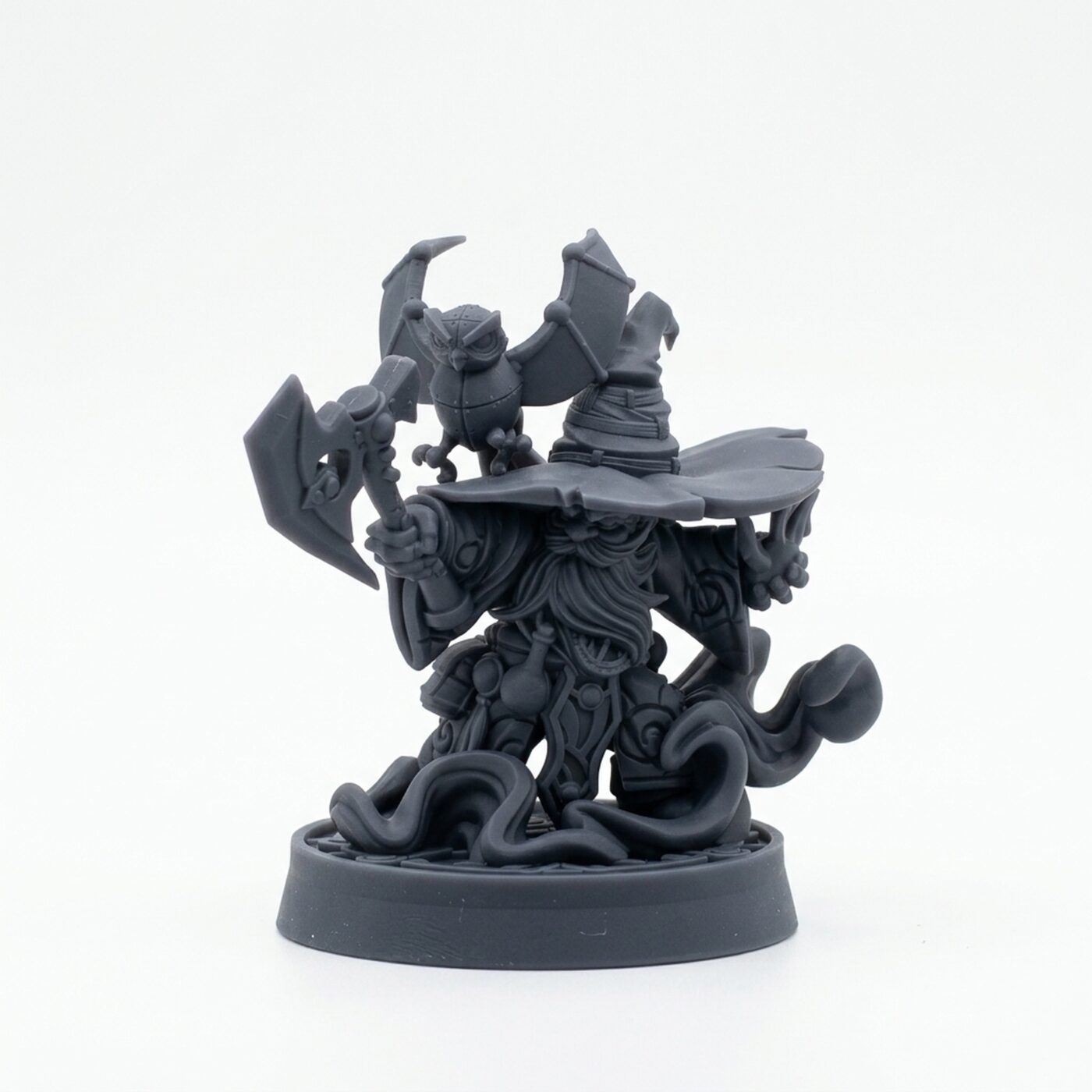 Warmonger Orik Ahurmazd - Gray Resin 3D Printed Miniature