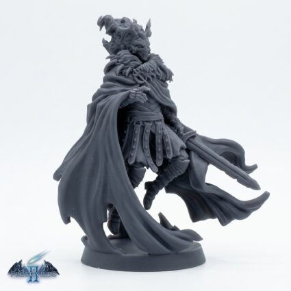 Warrior of Winters Past - Gray Resin 3D Printed Miniature