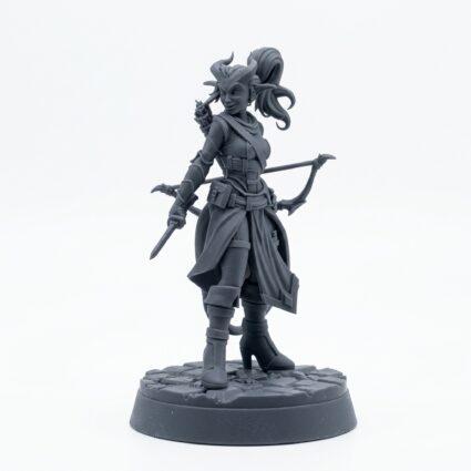 Watching Still - Gray Resin 3D Printed Miniature