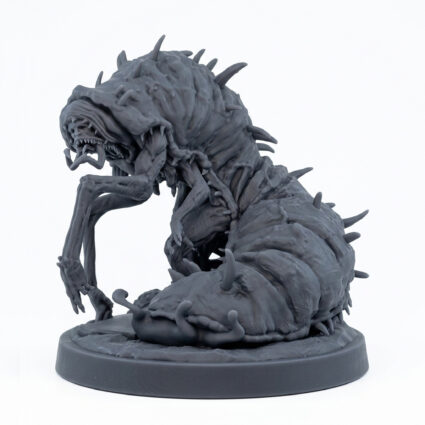 Whispering Worm - Gray Resin 3D Printed Miniature