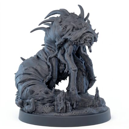 Whispering Worm B - Gray Resin 3D Printed Miniature