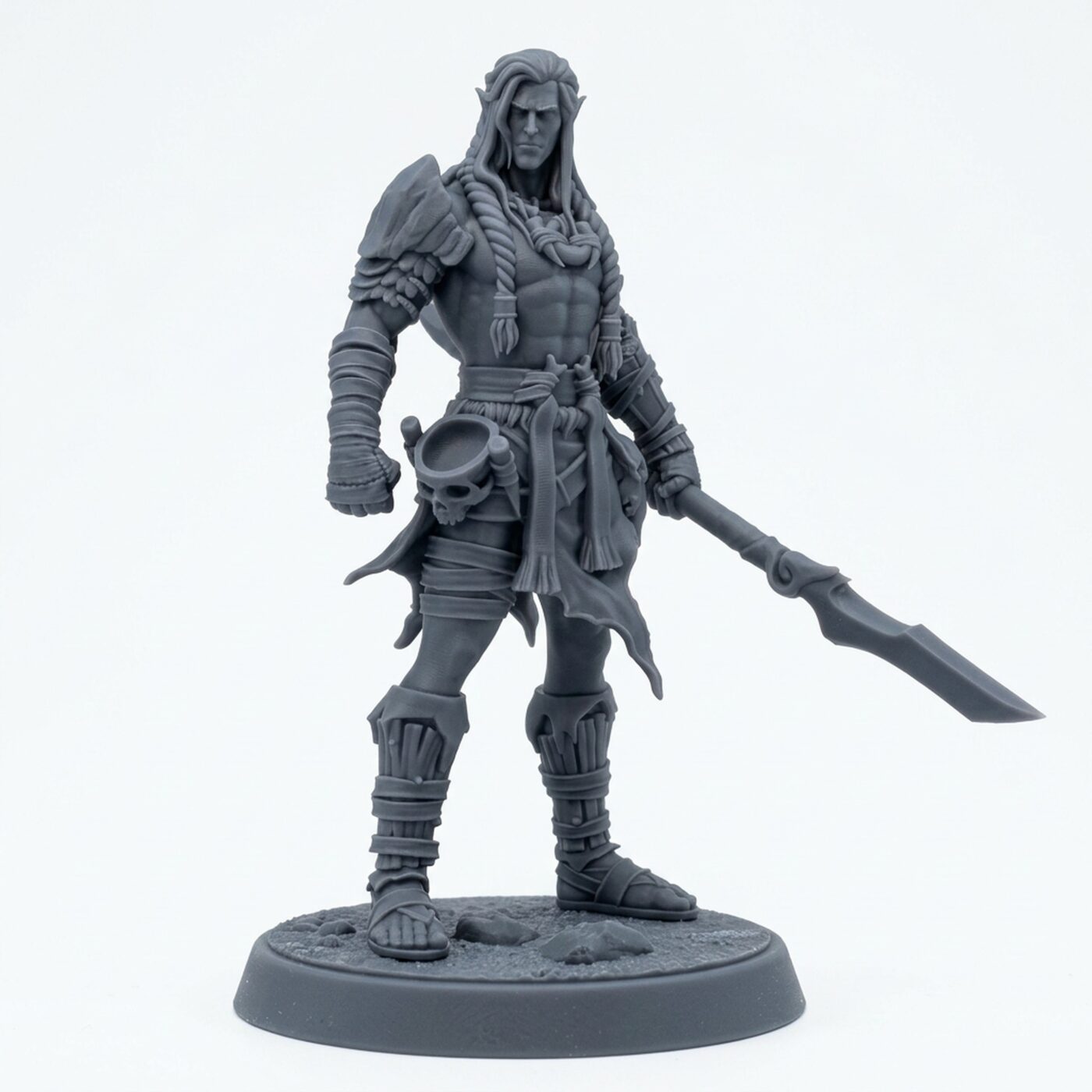 Whisperwood Guardian A - Gray Resin 3D Printed Miniature