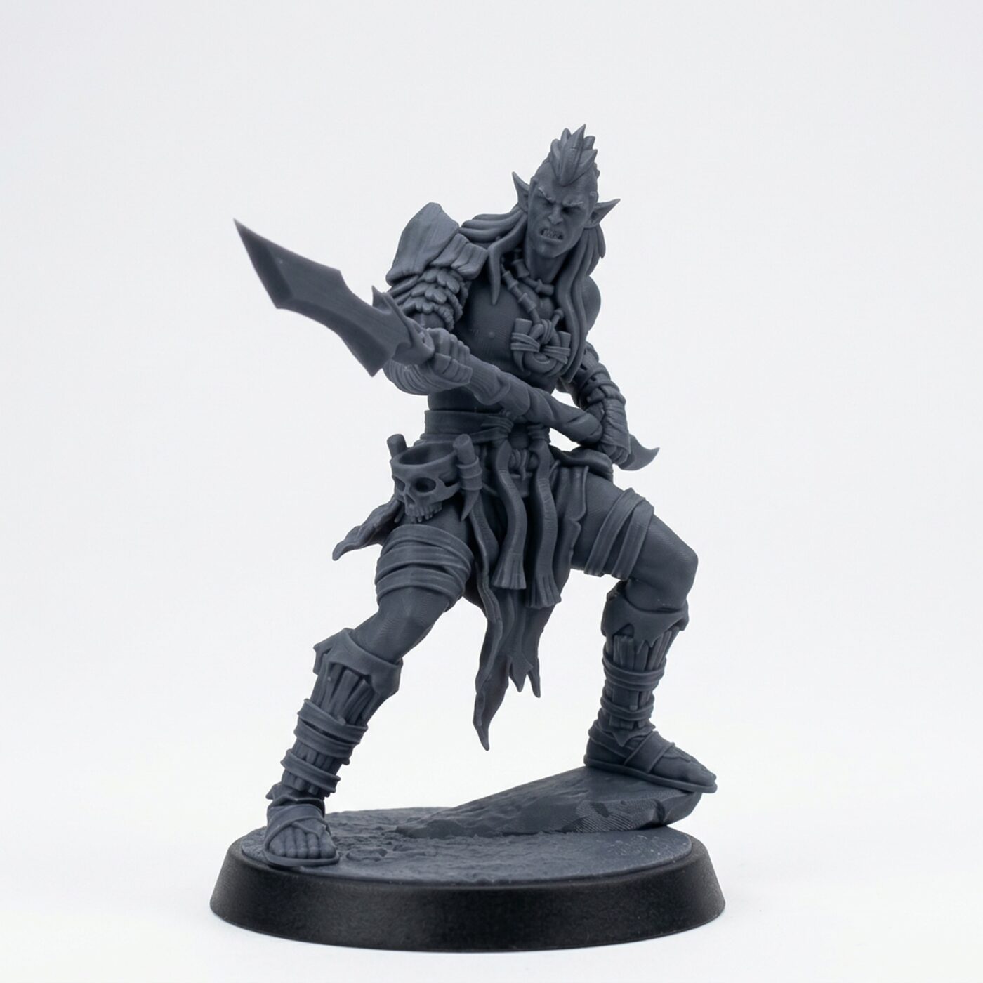 Whisperwood Guardian B - Gray Resin 3D Printed Miniature