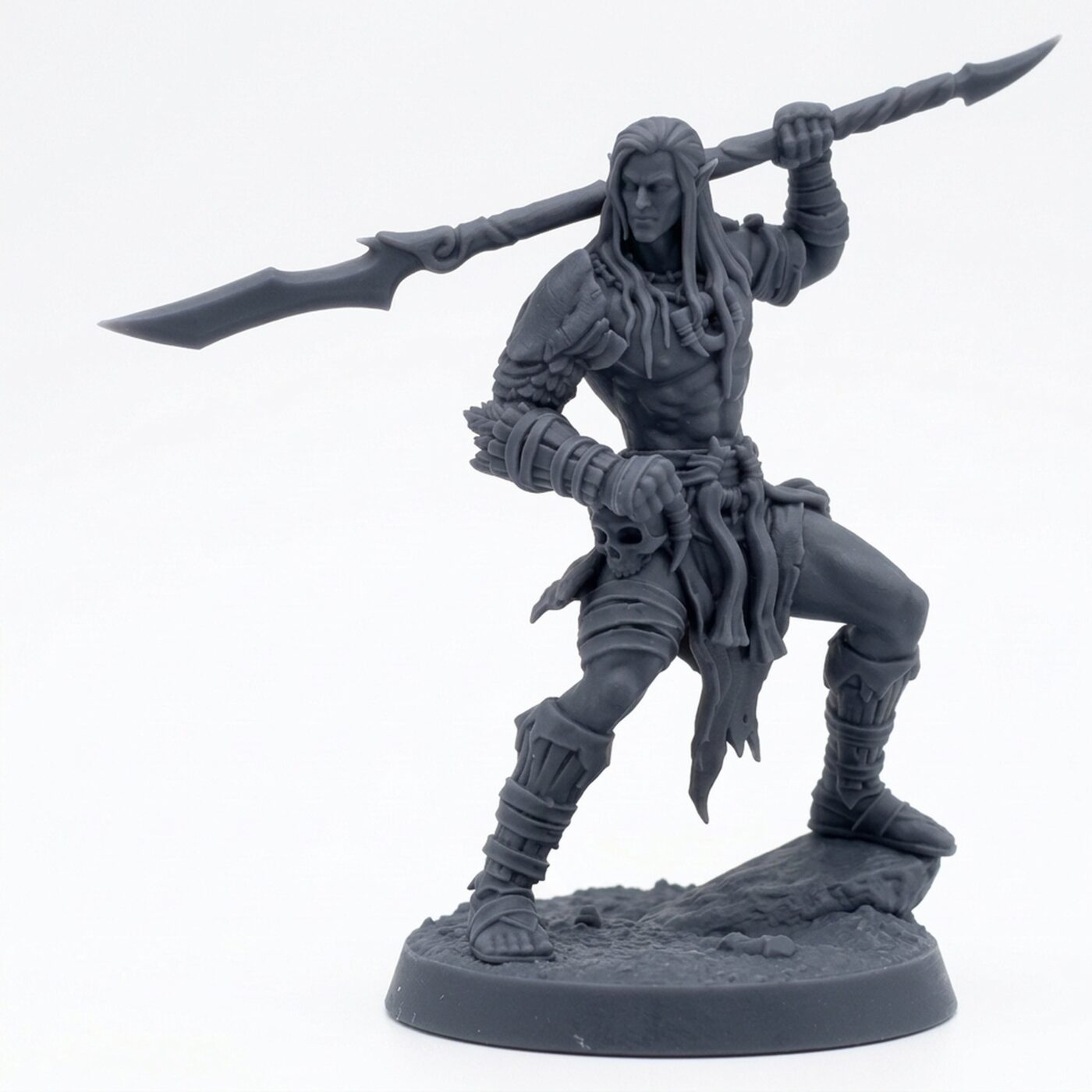 Whisperwood Guardian E - Gray Resin 3D Printed Miniature
