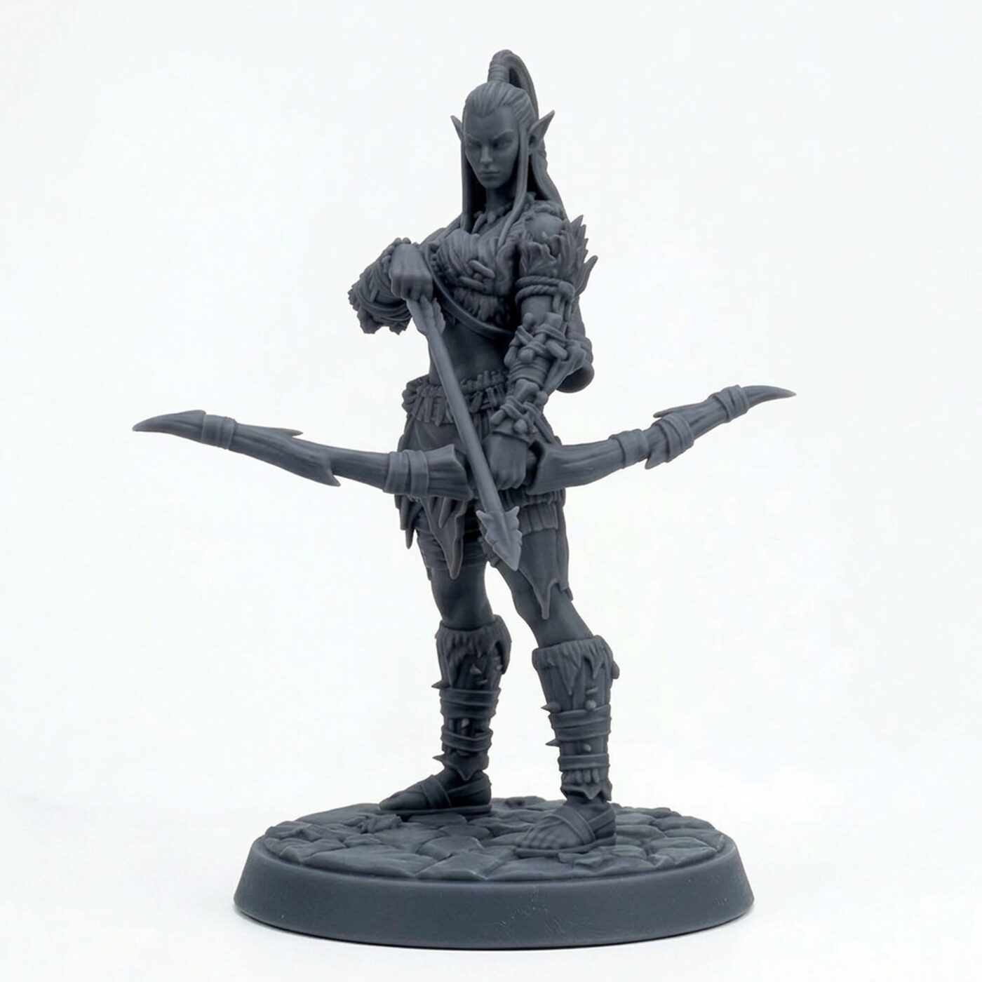 Whisperwood Ranger A - Gray Resin 3D Printed Miniature