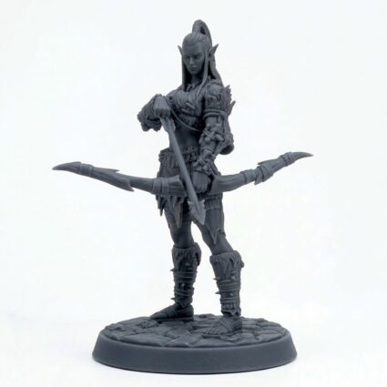Whisperwood Ranger A - Gray Resin 3D Printed Miniature